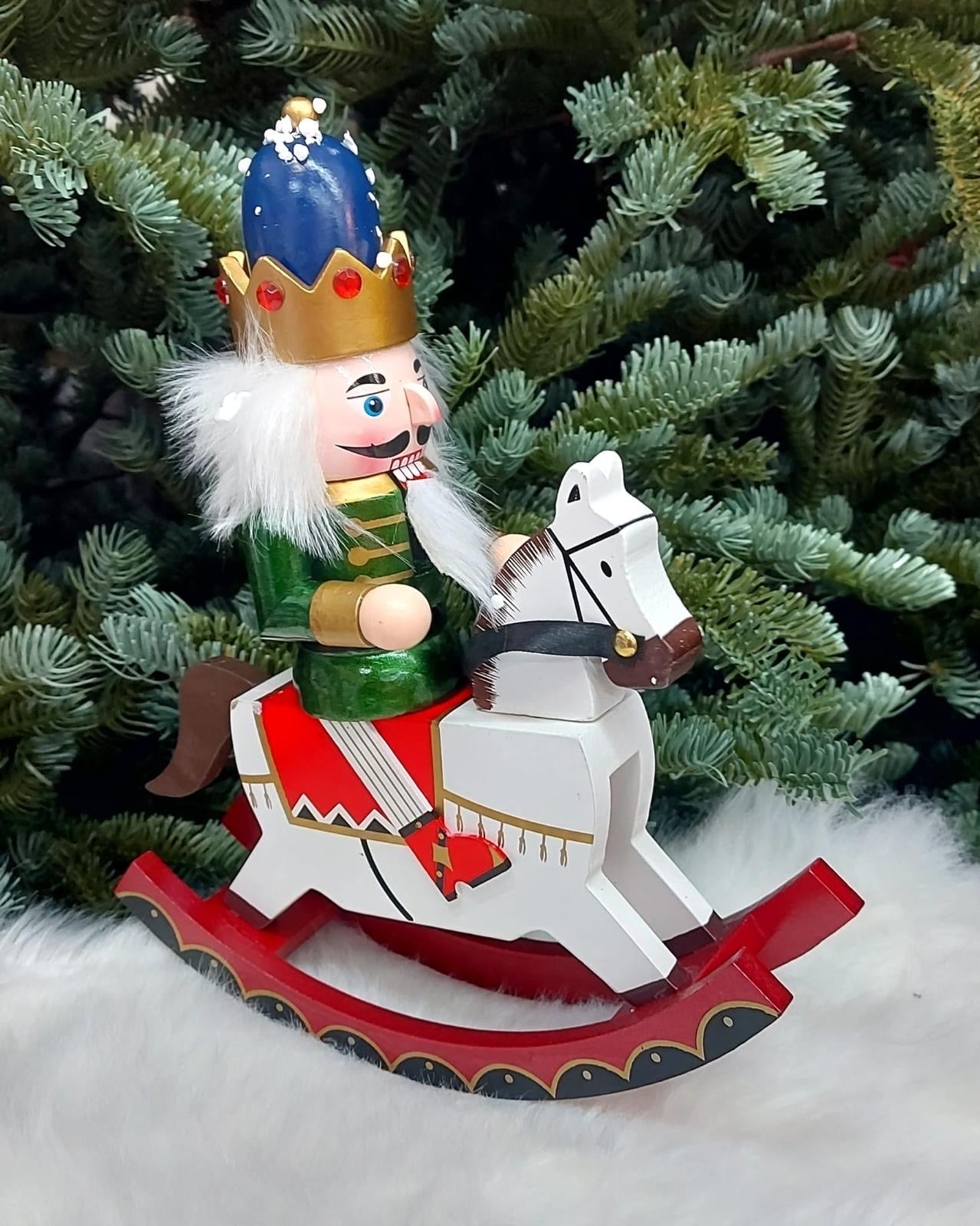 Soldățel decorativ Crăciun pe cal – Spargător de nuci 27cm